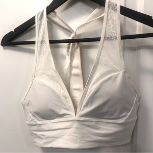 Lululemon white sports bra. Size 6.
